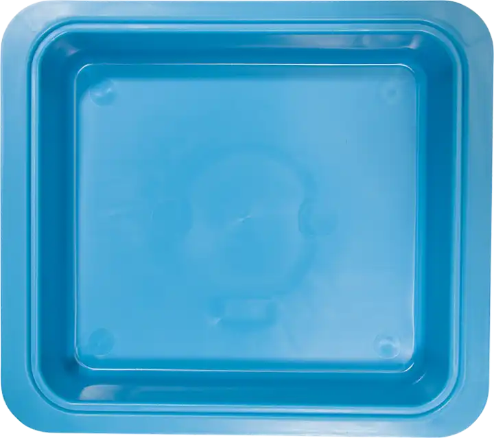 Zirc Procedure Tub Only, Neon Blue, 12-1/4"L x 10-7/8"W x 2-3/4"H, 1/Pk, 20Z463N - Neon Blue Procedure Tub - Image 1