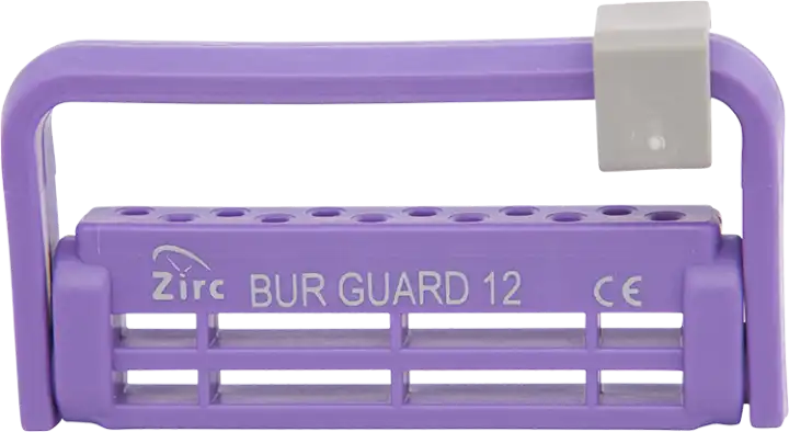 Zirc Steri-Bur Guard 12-Hole Neon Purple, Autoclavable Bur Block, 50Z406R thumbnail 2