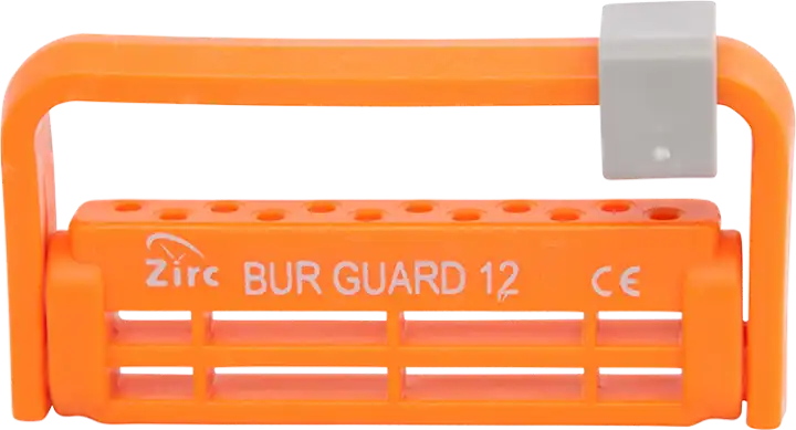 Zirc Steri-Bur Guard, 12-Hole, Neon Orange, 50Z406Q thumbnail 2