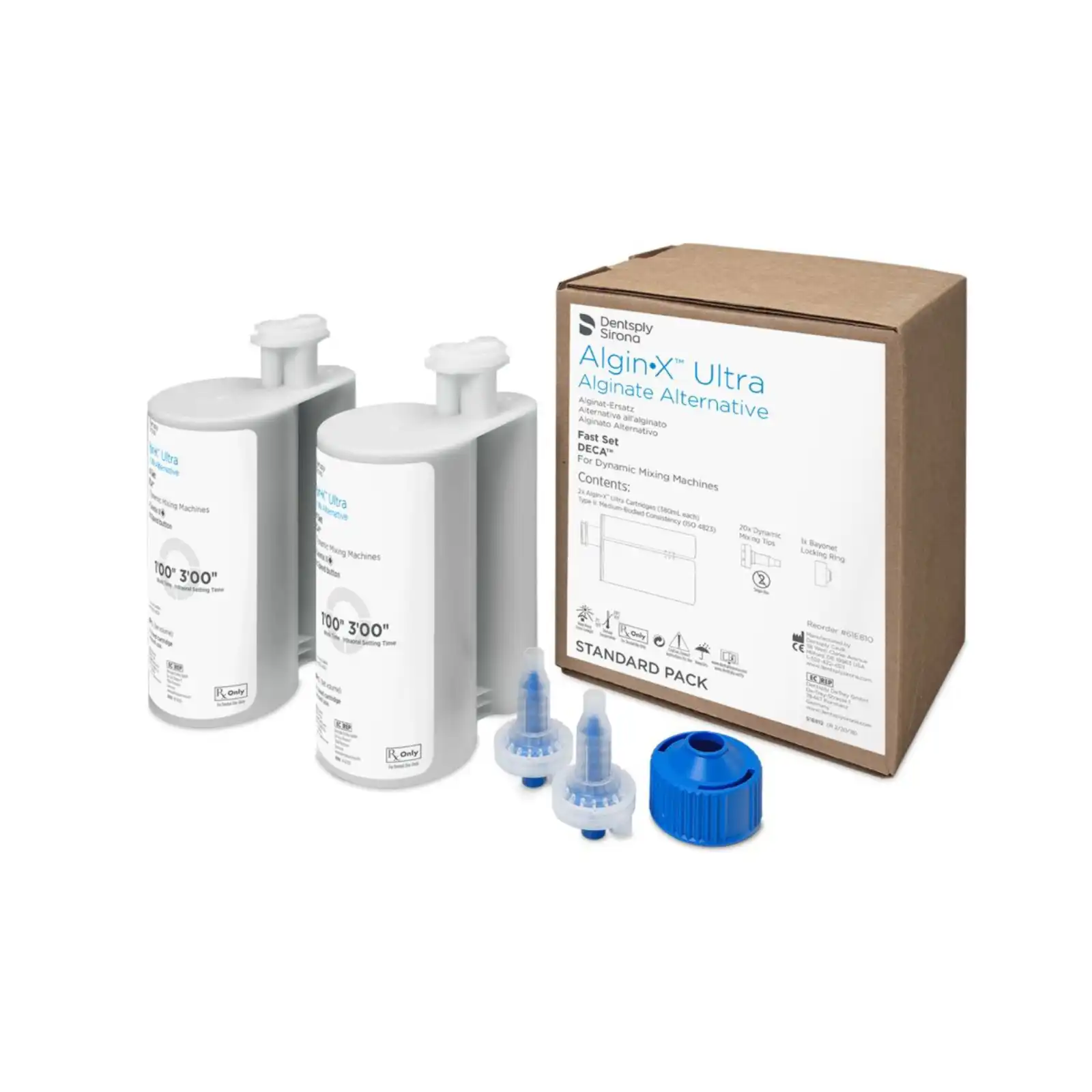 Algin-X Ultra Alginate Alternative, Fast Set, Standard Cartridge, 380 ml, 2/Pk, 61E810 thumbnail 2