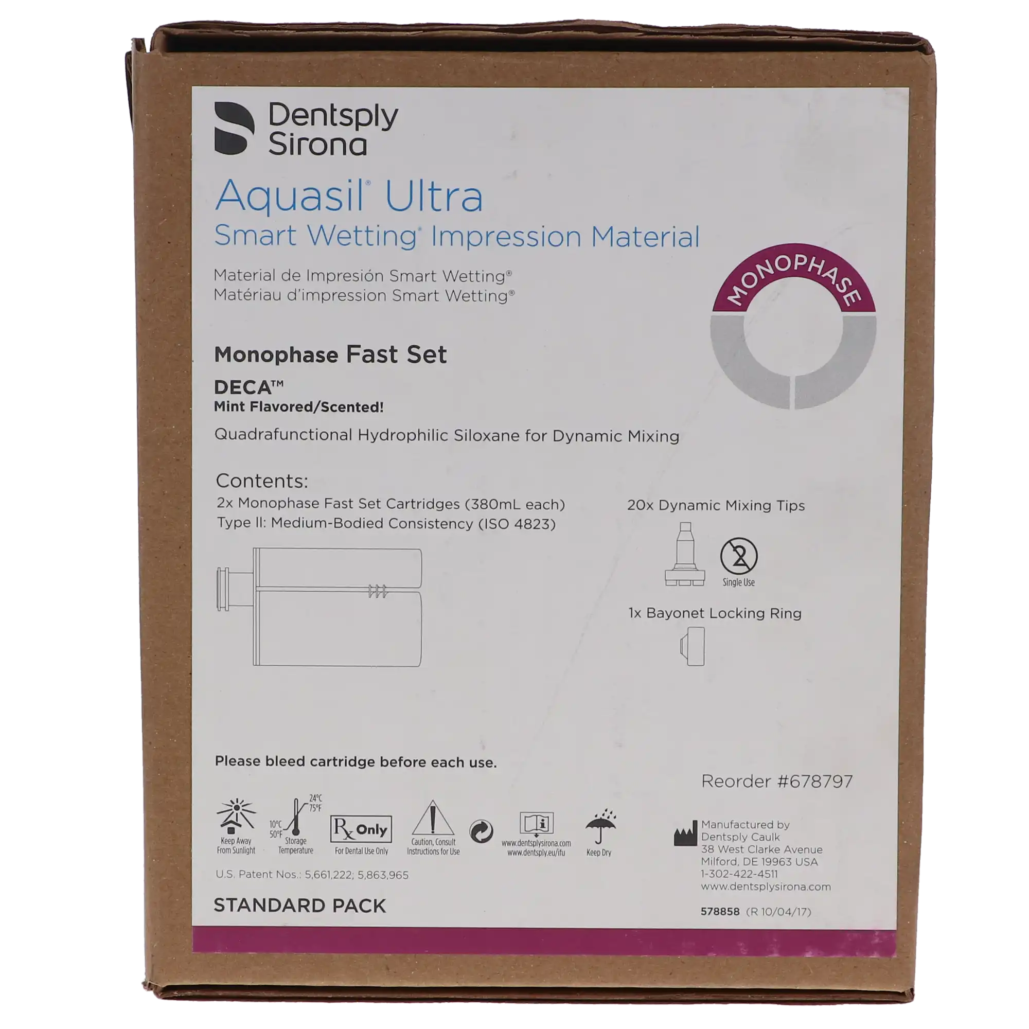 Aquasil Ultra DECA Smart Wetting VPS Impression Material, Cartridge Refill, Monophase, Fast Set, 380 ml, 2/Pk, 678797 thumbnail 5