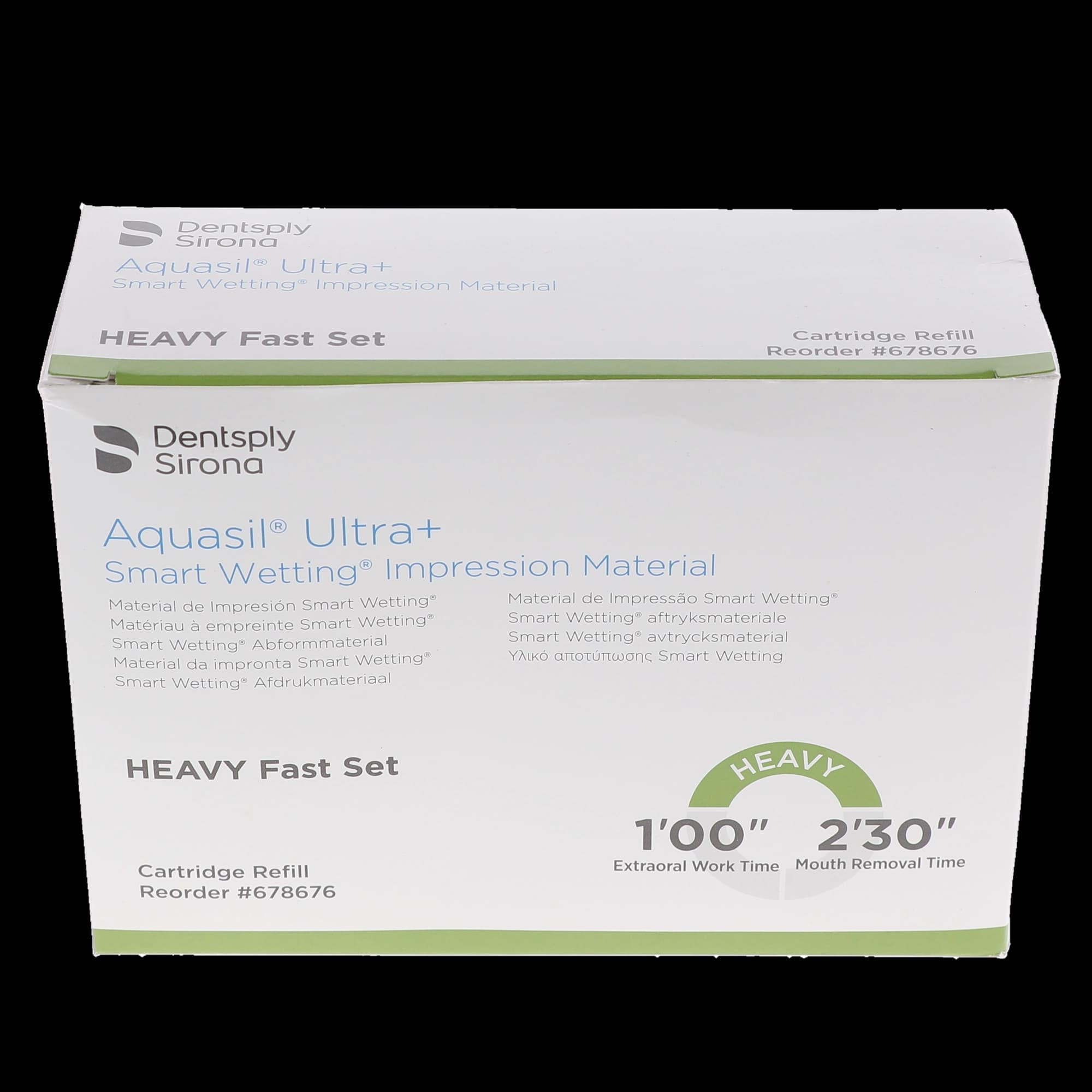 Aquasil Ultra+ Smart Wetting VPS Impression Material, Heavy Body, Fast Set, Light Green, Mint, 50 ml Cartridge Refill, 4/Pk, 678676 thumbnail 6