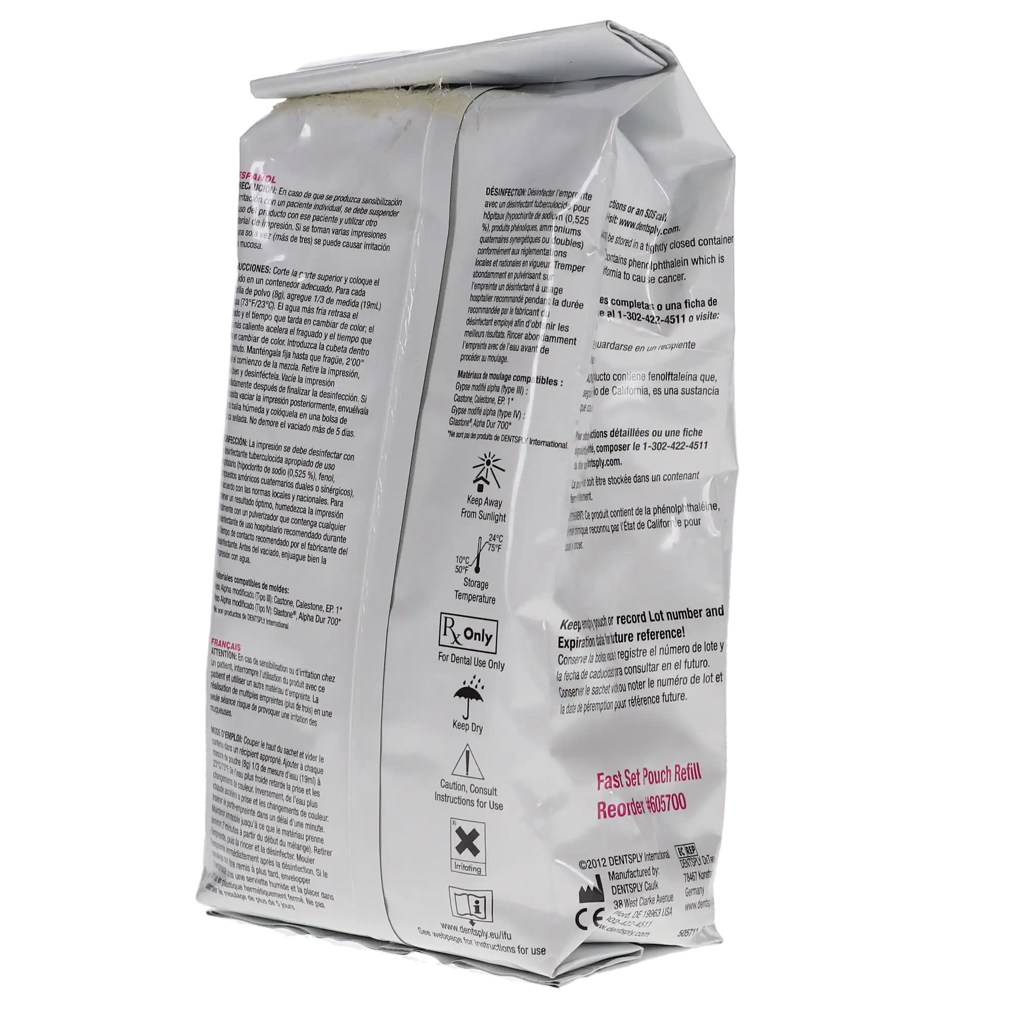 Jeltrate Chroma Alginate Impression Material, Fast Set, 1 lb Pouch, 12/Box thumbnail 3