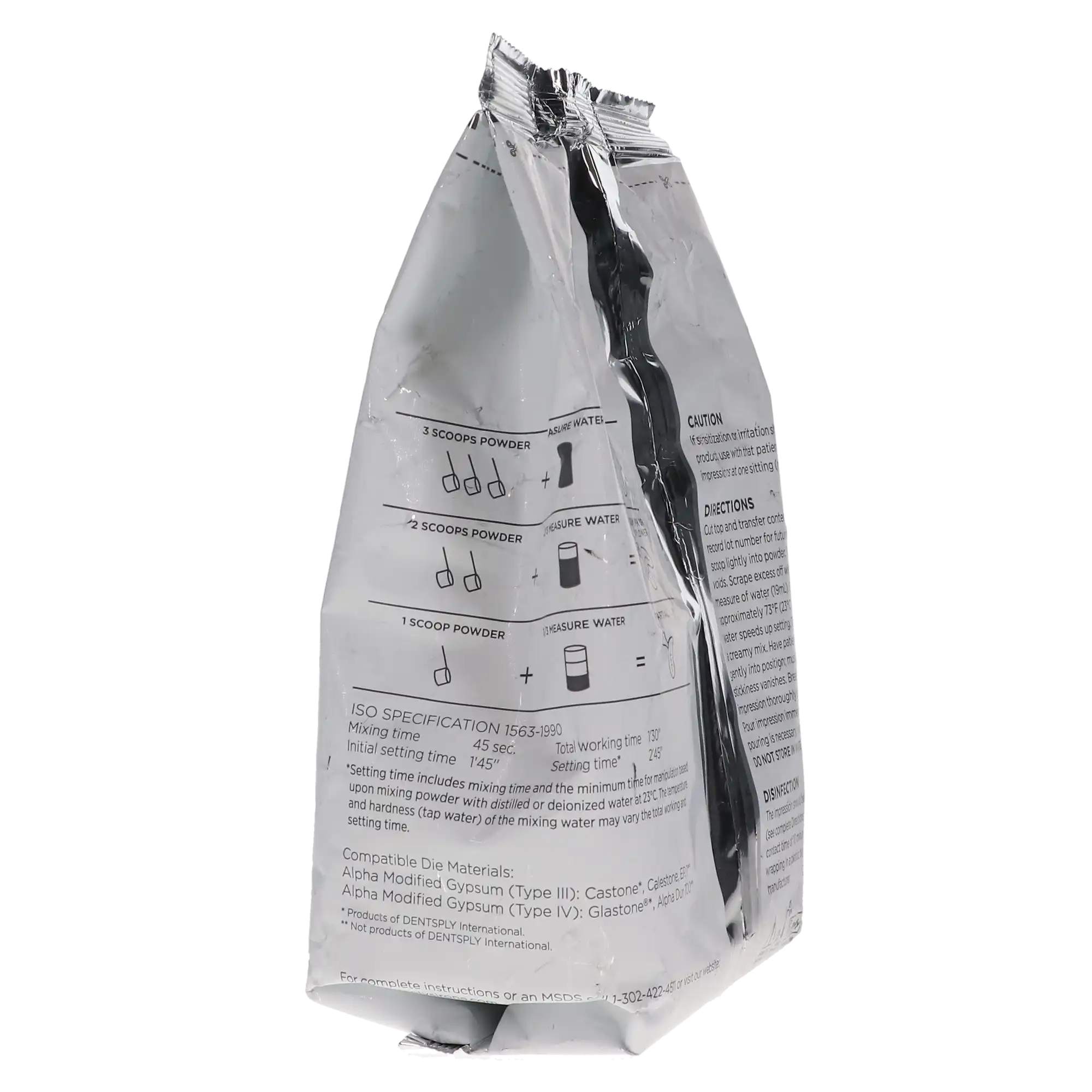 Jeltrate Dustless Alginate Impression Material, Fast Set, 1 lb (454 g) Pouch, 605200 thumbnail 3