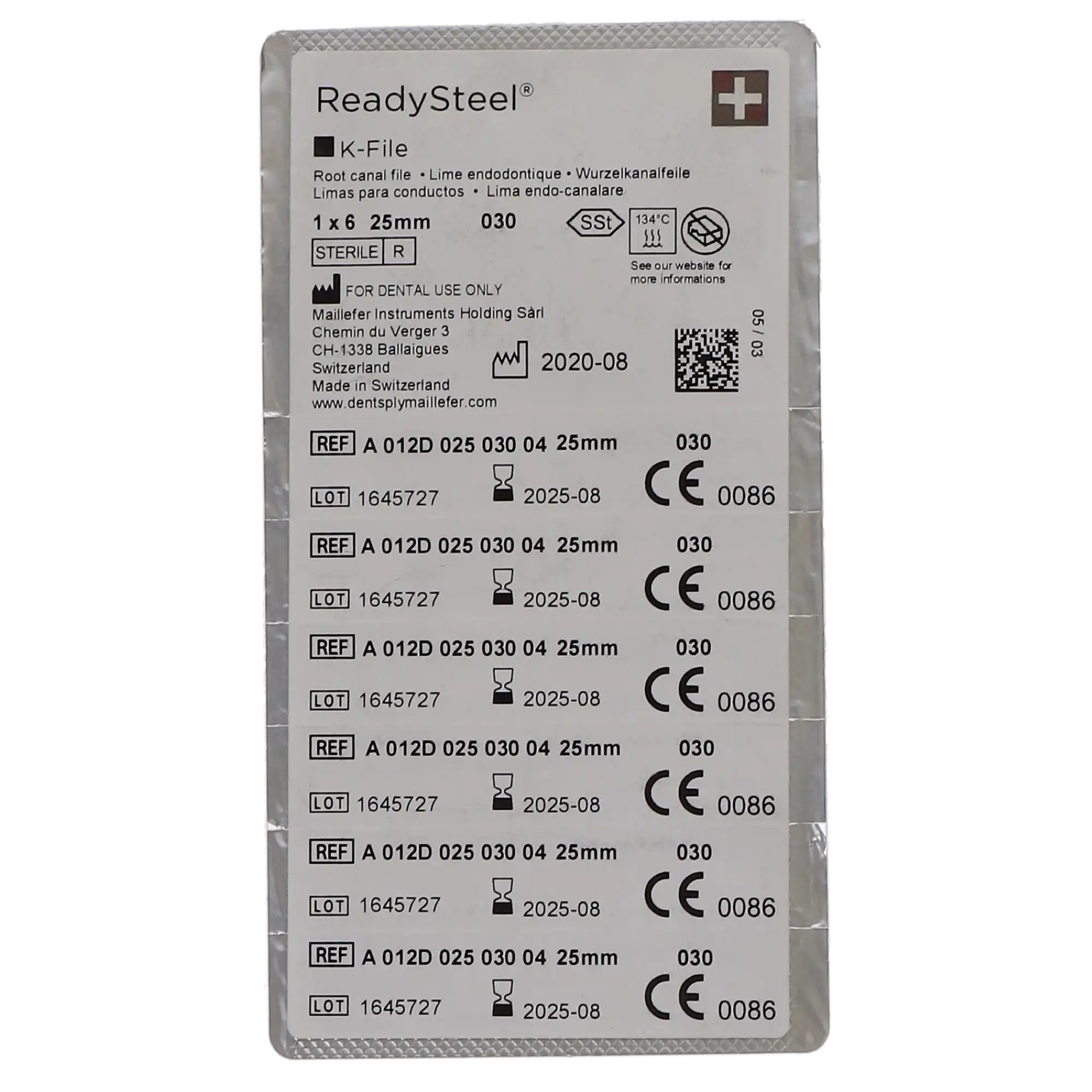 Dentsply Maillefer READYSTEEL K-File, #30 (Blue), 25mm, Sterile, 6/Pack, 6843025 thumbnail 5