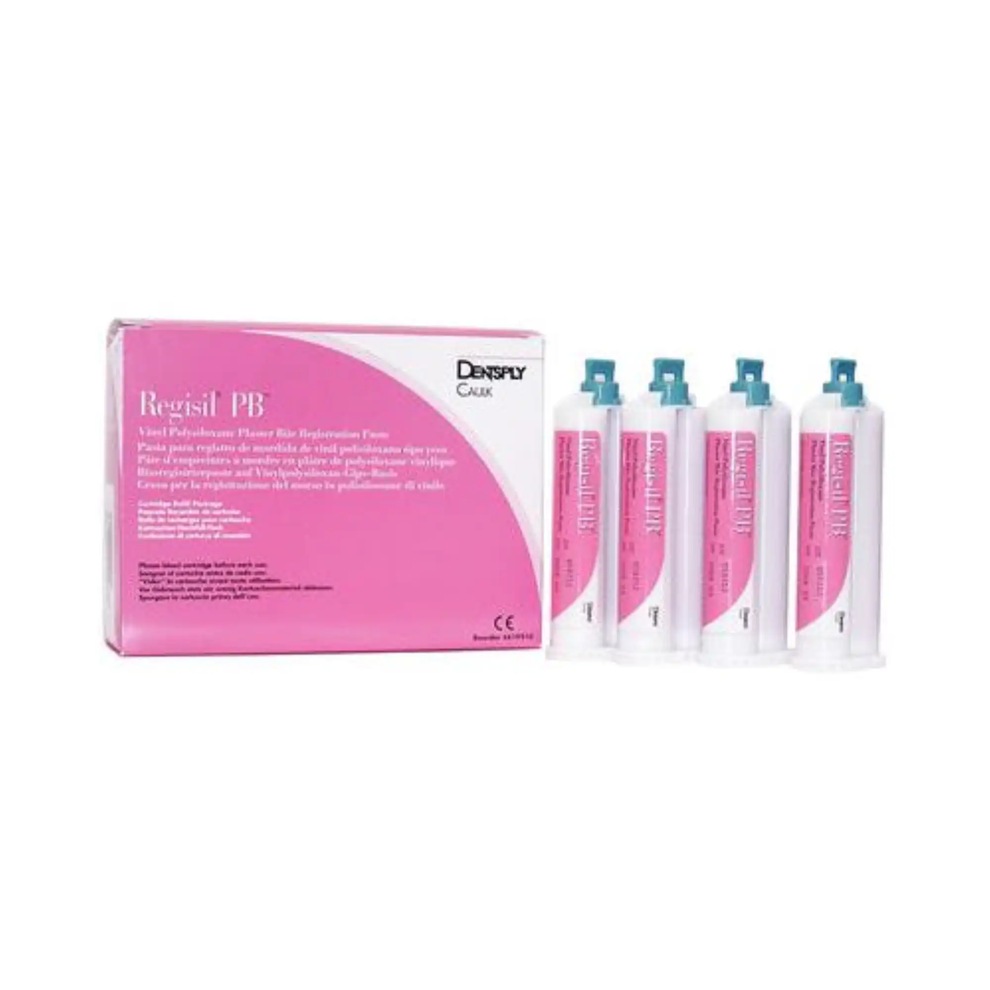 Regisil PB Vinyl Polysiloxane Plaster Bite Registration Material, 50 ml Cartridge Refill, Pink, 4/Pk, 619510 thumbnail 2