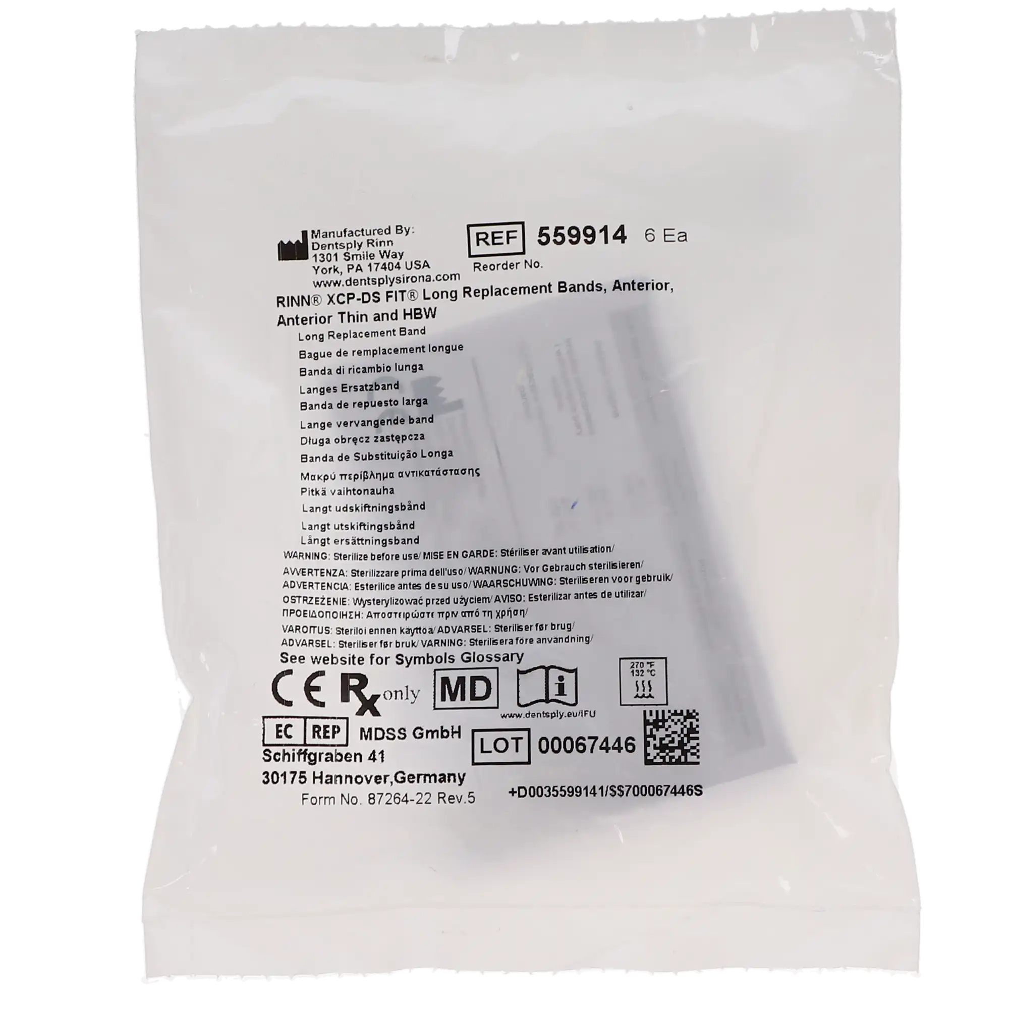 XCP-DS FIT Universal Sensor Holder System, Elastic Band, Long (Anterior and HBW), 6/Pk thumbnail 3