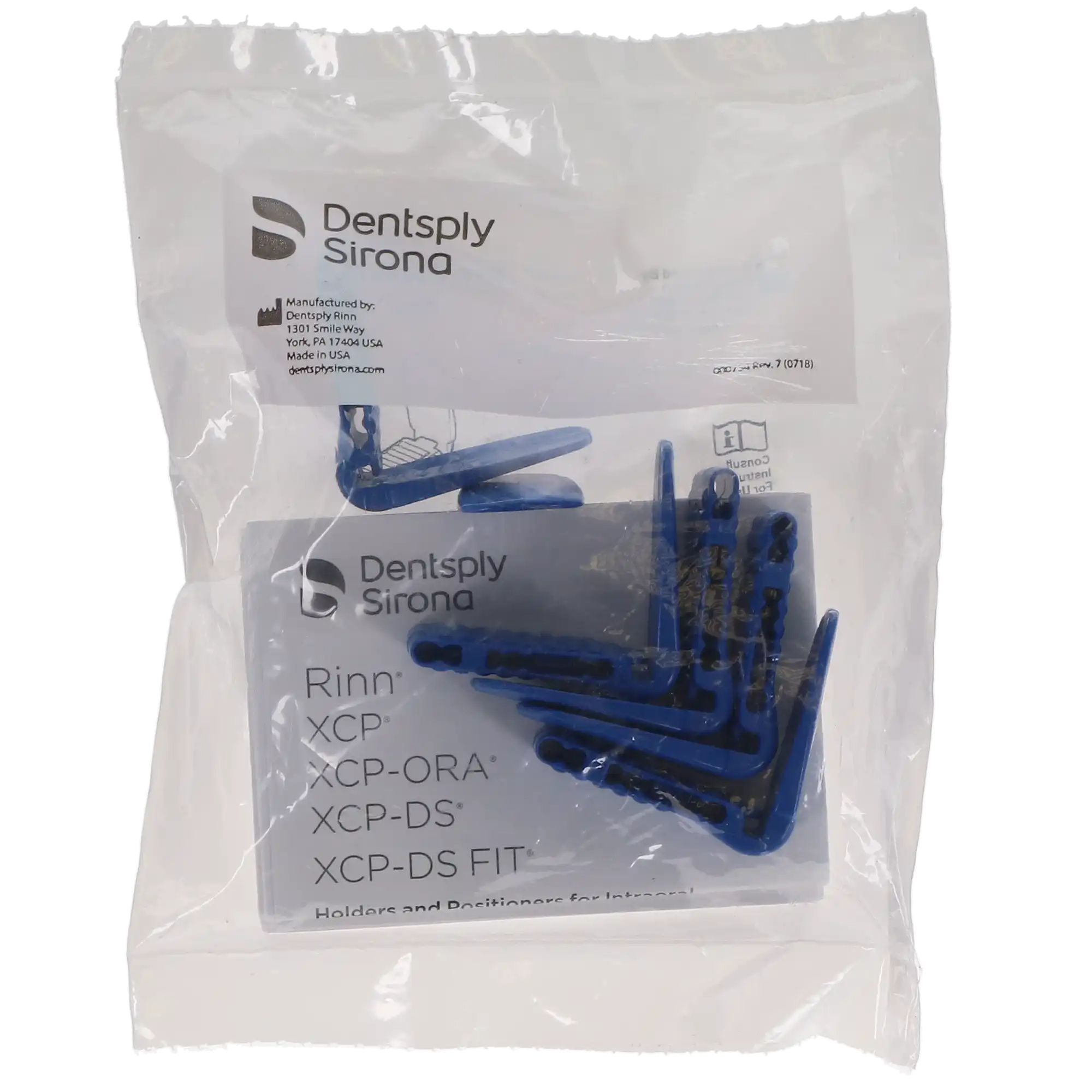 Dentsply Sirona Rinn XCP Anterior Biteblock, Blue, 6/Pack, 540867 thumbnail 6