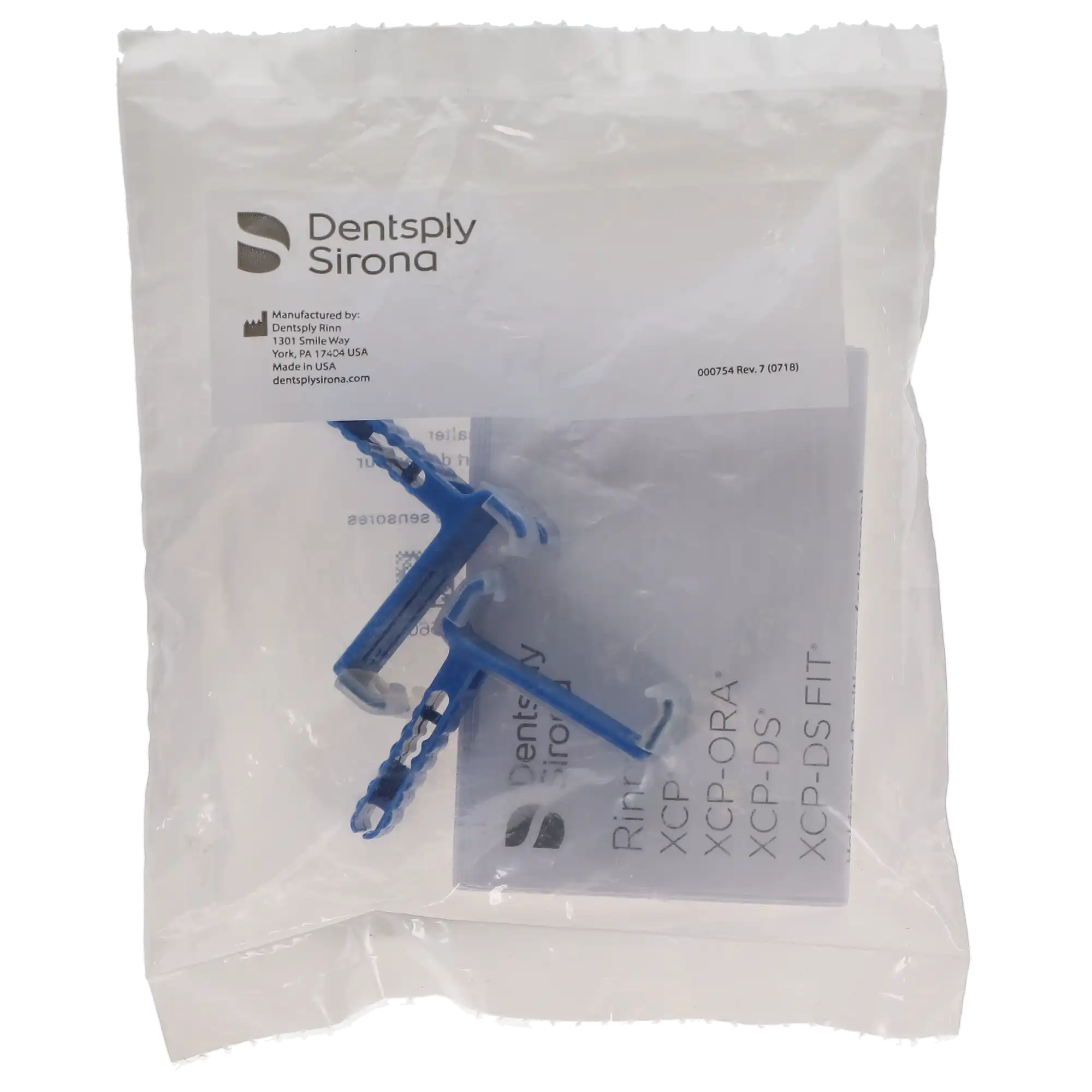 XCP-DS FIT Universal Sensor Positioning System Biteblock Refill, Anterior Thin, Blue, 2/Pkg, 559906 thumbnail 5