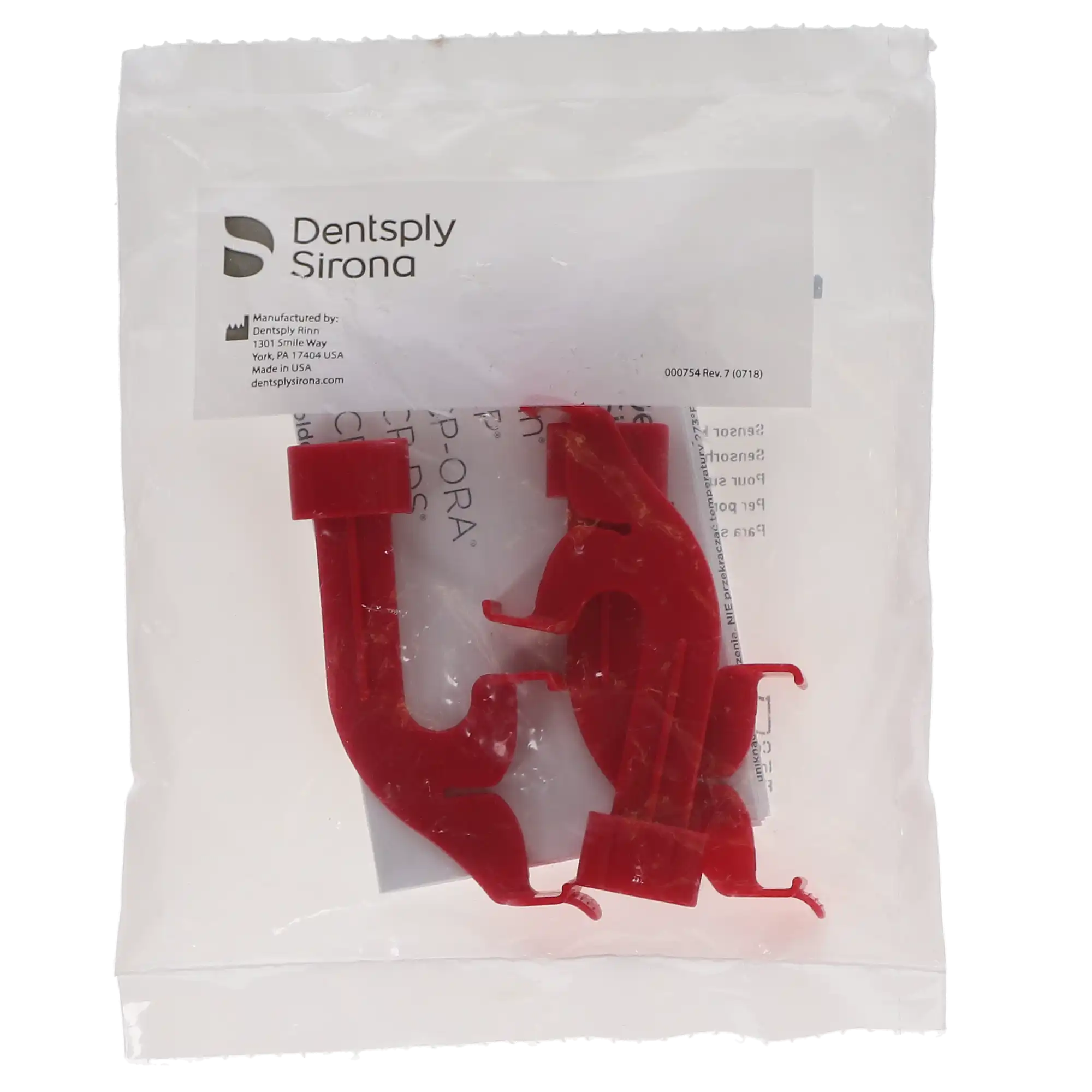 XCP-DS® Sensor Holder for Dent-X EVA+ Digital Sensor, #2 Vertical Bitewing, Red, 3/Pkg, 552118 thumbnail 5