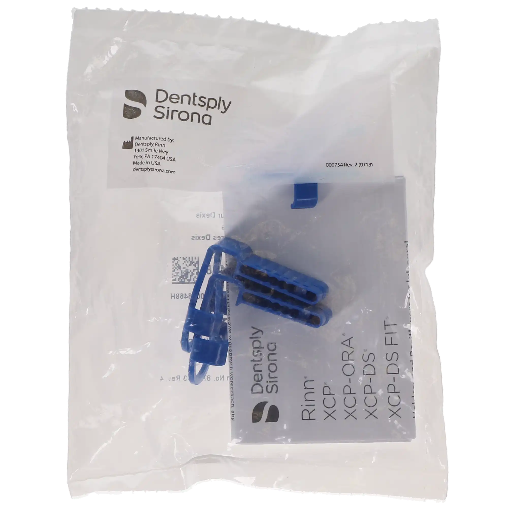 XCP-DS® Anterior Biteblock Sensor Holder for DEXIS PerfectSize/Platinum and Gendex GXS-700 Digital Sensors, Vertical, Blue, 3/Pkg, 552502 thumbnail 6