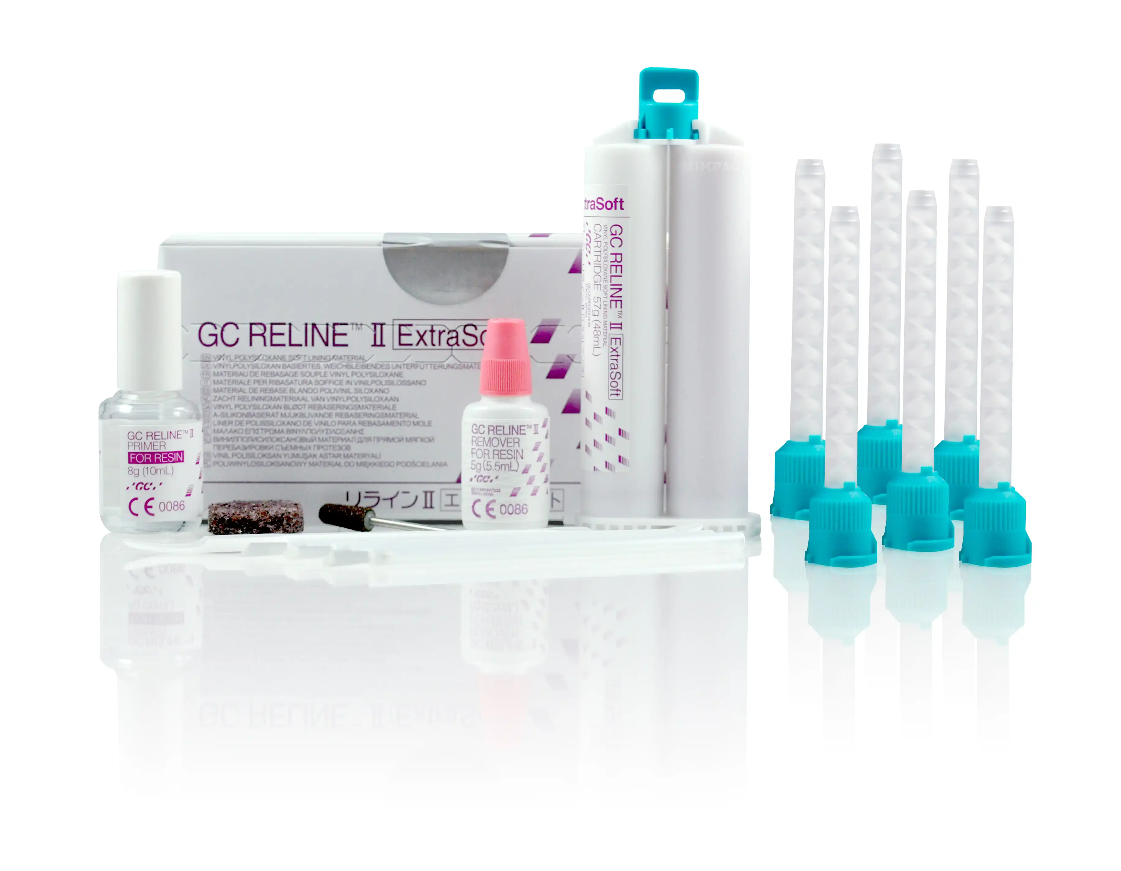 GC Reline II Soft Denture Reline Material Intro Kit, Extra Extra Soft (XX Soft), 48 mL Cartridge, 1 Kit thumbnail 2