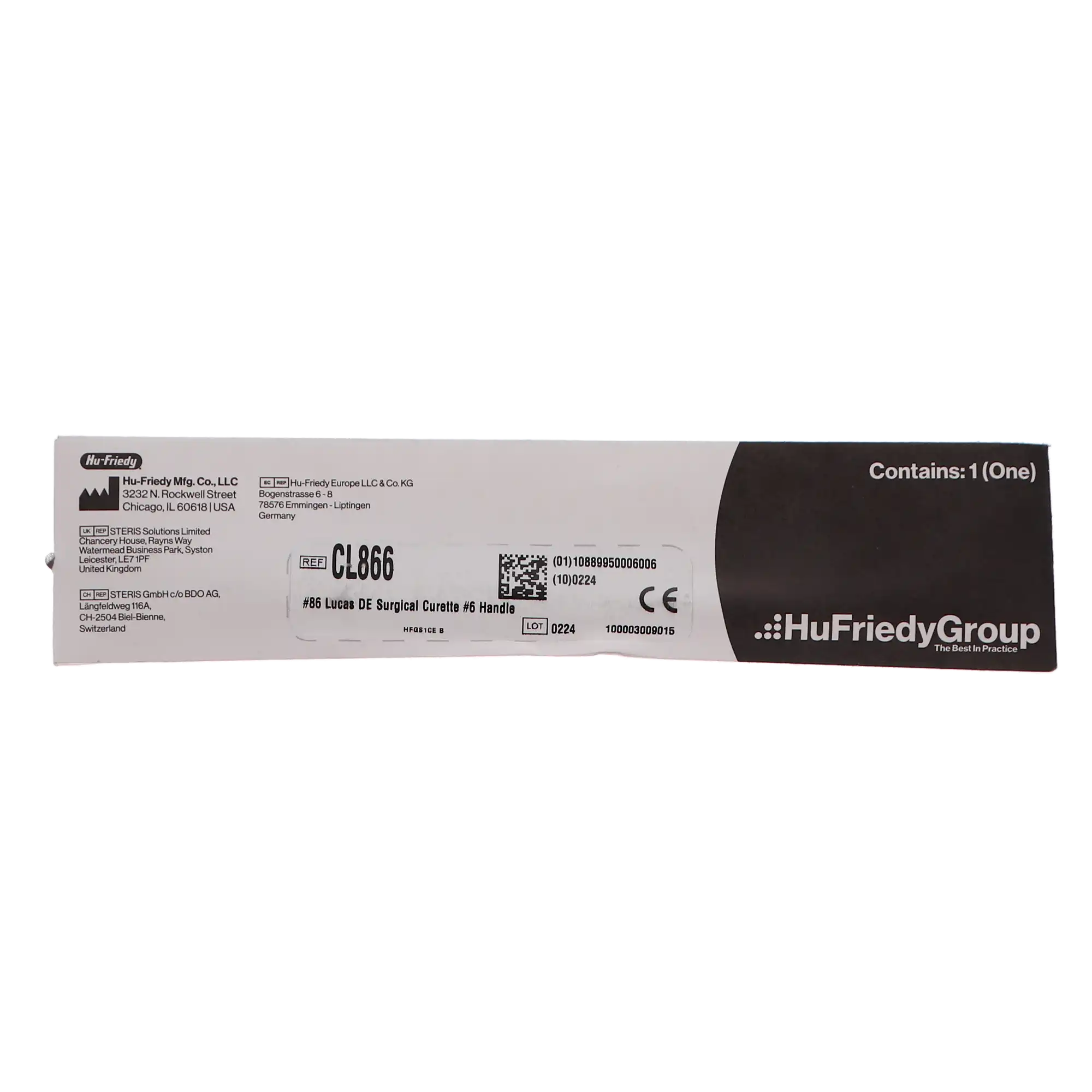 Hu-Friedy Curette Lucas Surgical Double End #86, Stainless Steel thumbnail 3