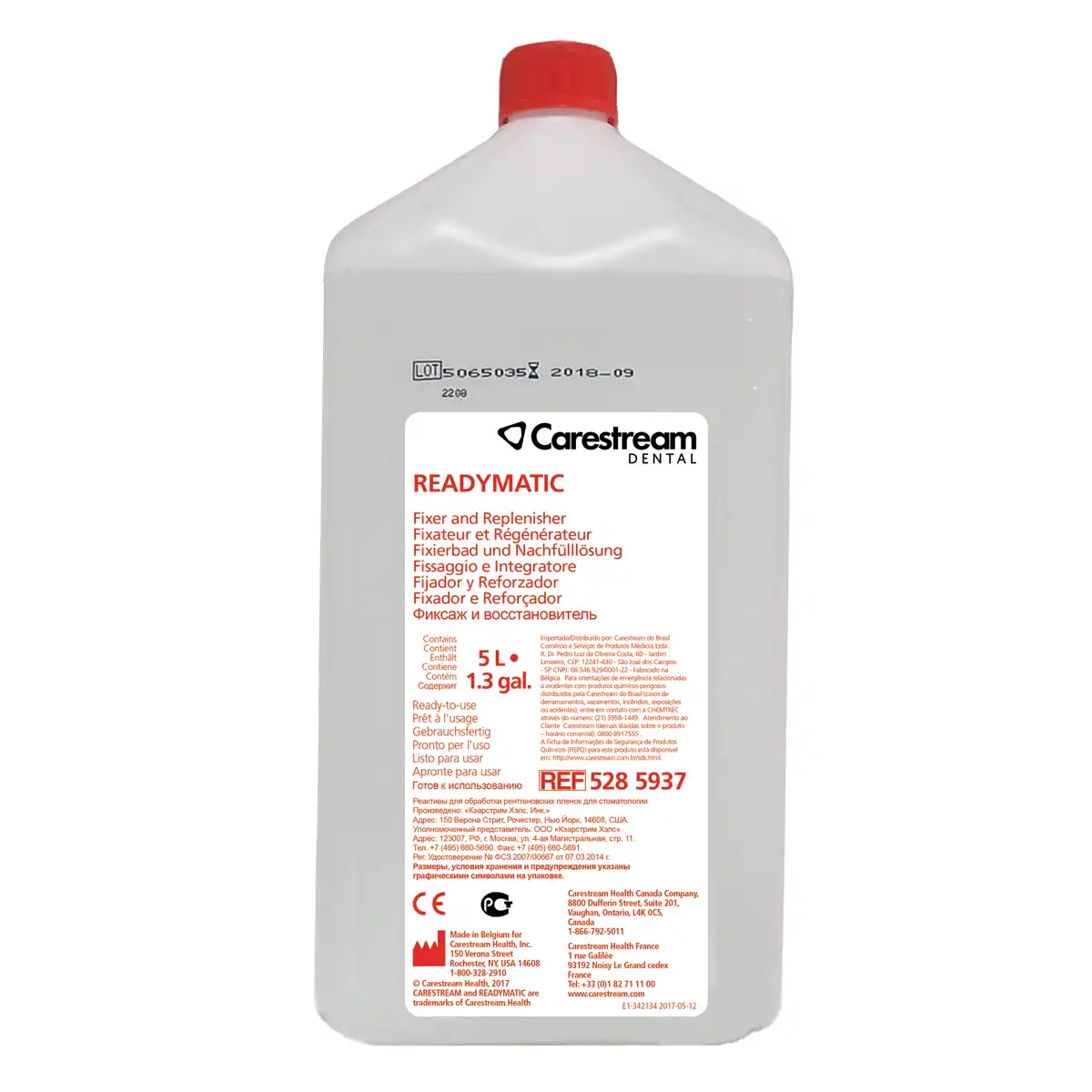 Carestream Readymatic Automatic Dental X-Ray Fixer & Replenisher, 5 L Bottles, 2/Case, 5285937 thumbnail 2