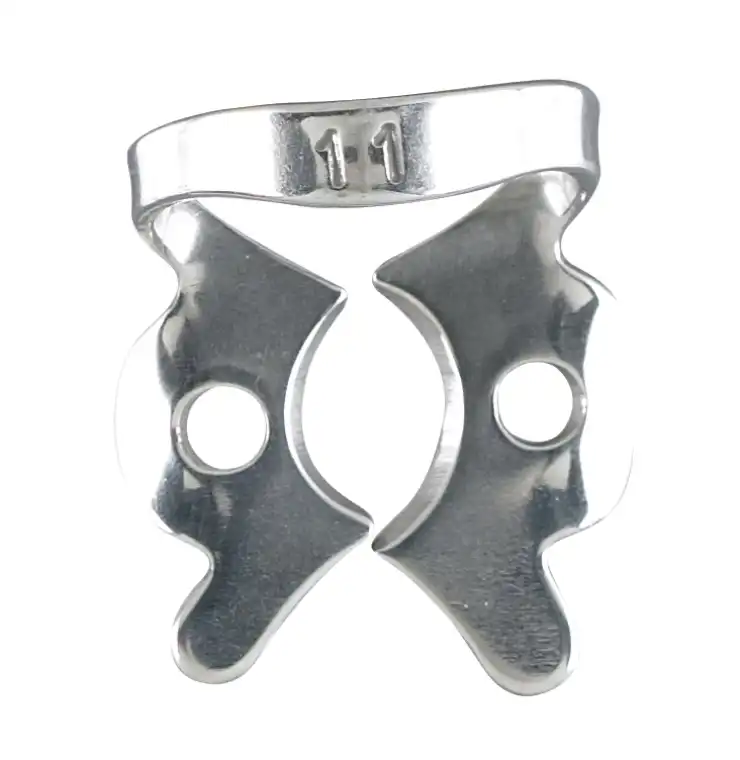 Miltex Rubber Dam Clamp #11, Winged, Molar, Sterilizable, Single Clamp - Rubber Dam Clamp, # 11 - Image 1