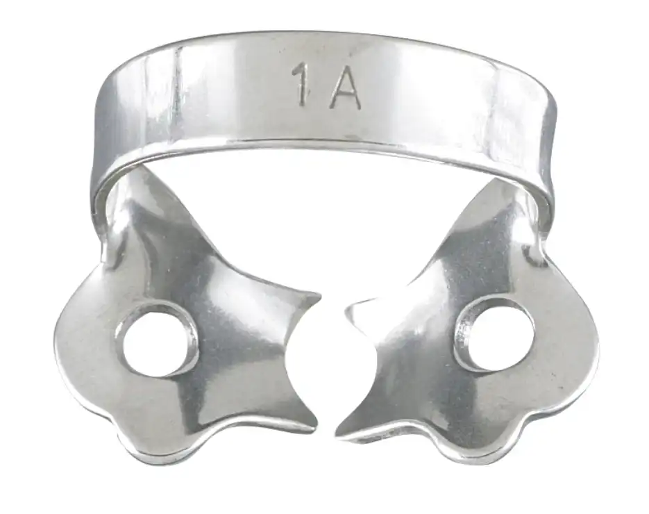 Miltex Rubber Dam Clamp #1A, Winged, Anterior/Bicuspid, 1 Each - Rubber Dam Clamp, # 1A - Image 1