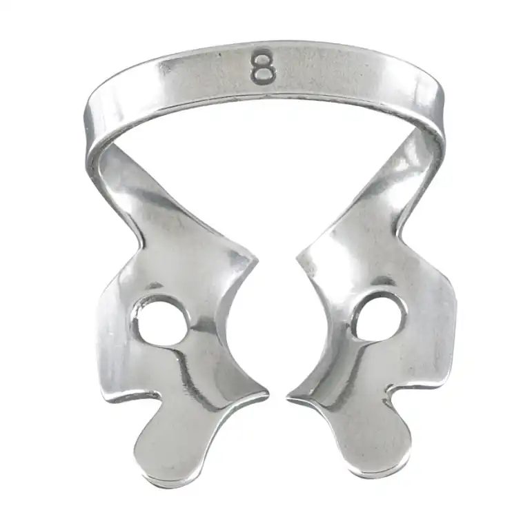 Miltex Rubber Dam Clamp #8, Winged, Upper Molar, Stainless Steel, 1 Each thumbnail 2