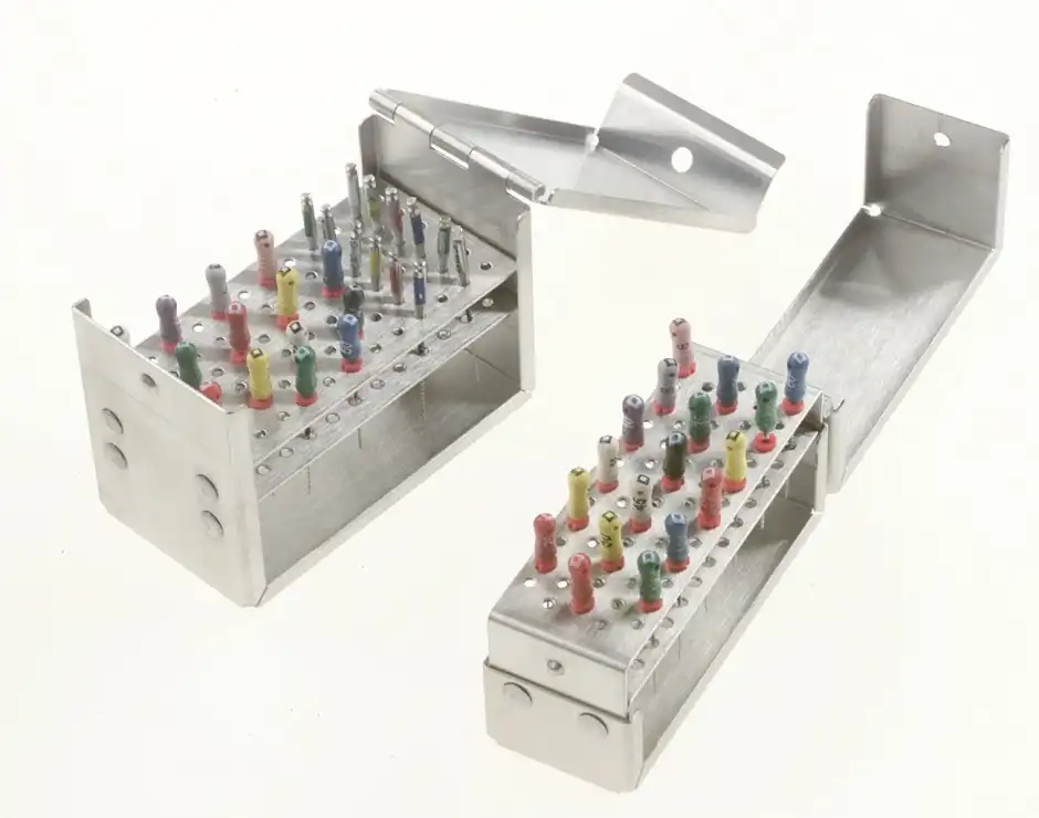 Miltex Instrument Endo Stand, 60 Hole, Autoclavable Aluminum - Stand,Endo 60 Hole - Image 1