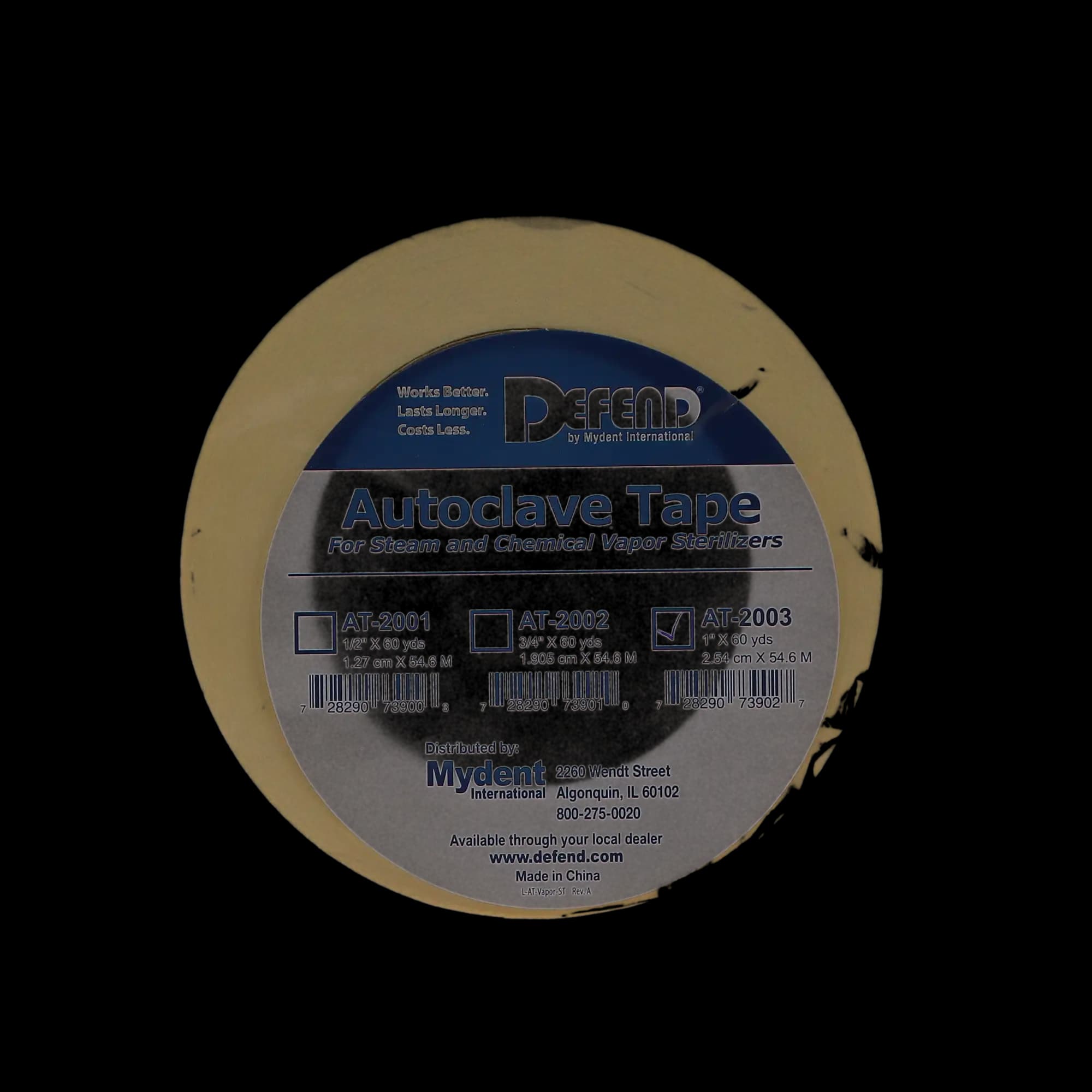 Defend Autoclave Indicator Tape, 1" x 60 yd, Sterilization Indicator Tape, AT2003 thumbnail 4