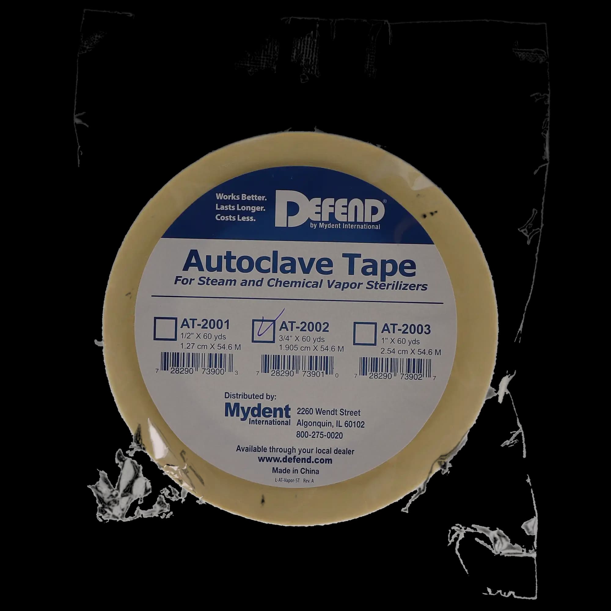 Defend Autoclave Indicator Tape, 3/4" x 60 yds, 1 Roll, AT2002 thumbnail 4