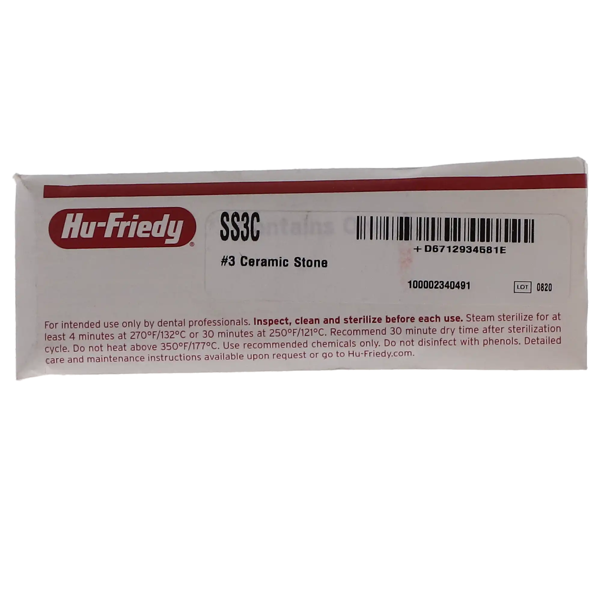 Hu-Friedy #3 Flat Ceramic Sharpening Stone, Medium Grit, 3" x 1.25" x 0.25", 1/Pk, SS3C thumbnail 5