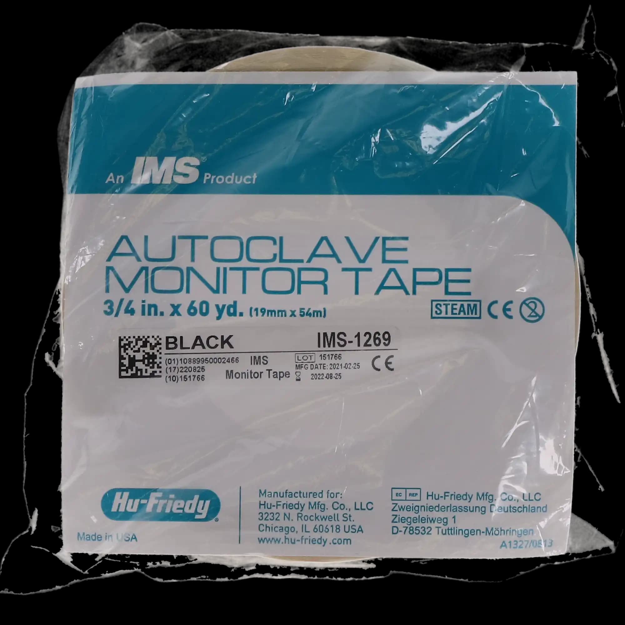 Hu-Friedy IMS Autoclave Monitor Tape, Black, 3/4" (19 mm) x 60 yd, IMS-1269 thumbnail 7