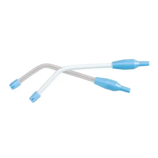 Crosstex Safe-Flo Saliva Ejector, Clear Tube with Blue Tip, One-Way Valve, Latex-Free, 100/Bag, M1001CLBU thumbnail 4
