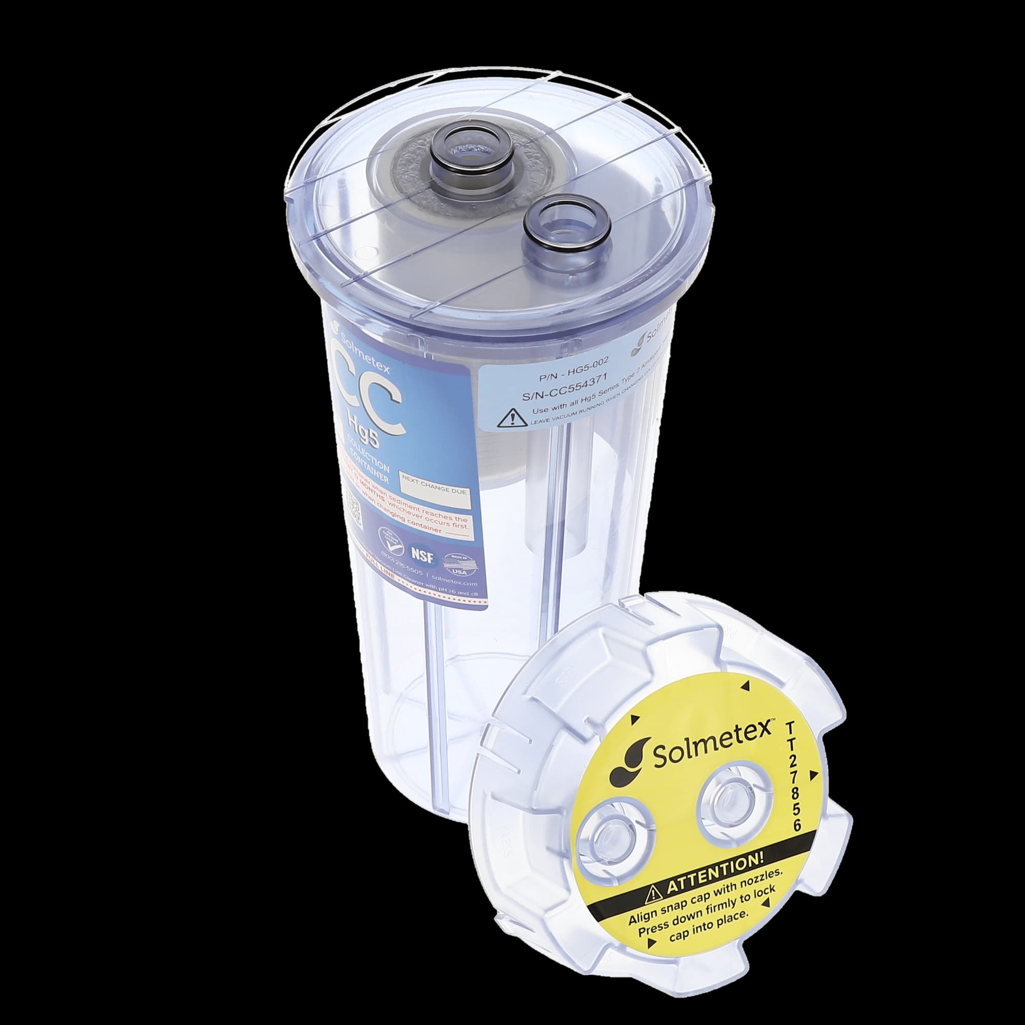 Solmetex Hg5 Replacement Collection Container with Recycle Kit, 1/Pk, HG5-002CR thumbnail 3