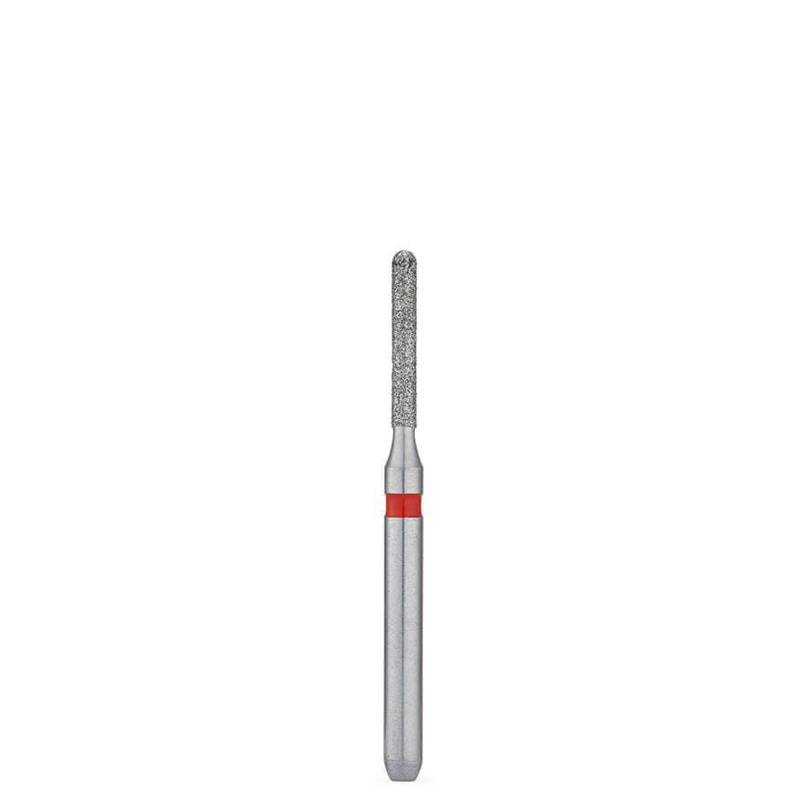 Brasseler KS0F FG Fine Round-End Cylinder Diamond Bur, Friction Grip, 5/Pack, 38005.31.077 - FG Diamond 38005.31.007 - Image 1