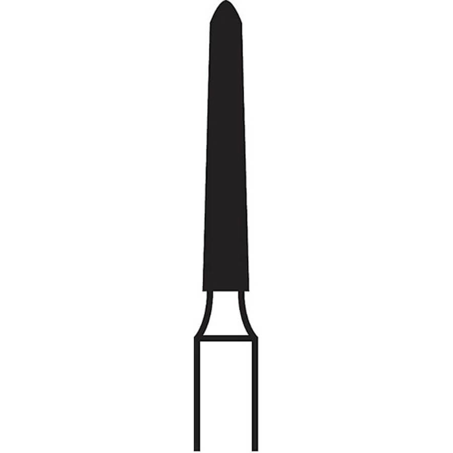 Brasseler 878K.31.012 FG Medium Modified Round-End Taper Diamond Bur, 5/Pack thumbnail 2