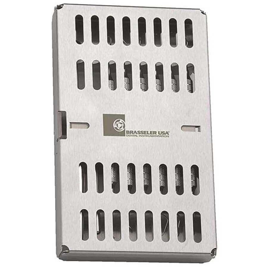 Brasseler CASS9 Covered Stainless Steel Hand Instrument Cassette, 9 Instruments, Autoclavable - Cassette 9 Instrument - Image 1