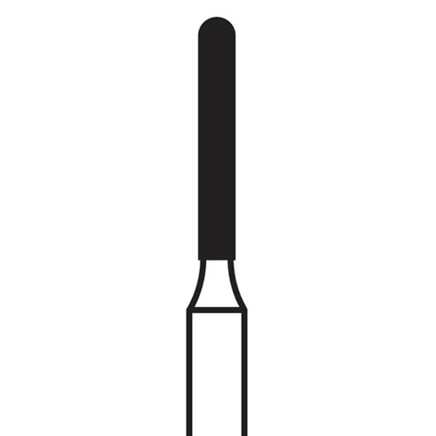 Brasseler KS0F FG Fine Round-End Cylinder Diamond Bur, Friction Grip, 5/Pack, 38005.31.077 thumbnail 2