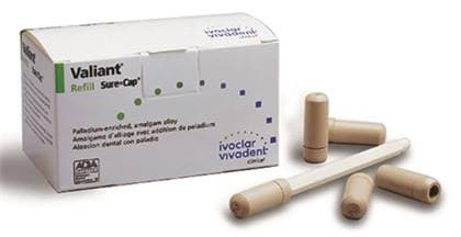Valiant Sure-Cap Amalgam Alloy Capsules, 3 Spill, Spherical, 800 mg, Palladium-Enriched High Copper, Beige, 50/Pkg, 6050240 thumbnail 2