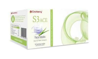Cranberry S3 ACE ASTM Level 3 Earloop Face Mask, Lavender, 50/Box, S3080L thumbnail 9