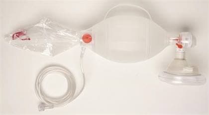 Medline Manual Resuscitator, Adult Mask with Bag Reservoir, 900 mL, 1 Each - -Resuscitator, Manual Adult Mask w/Bag Reservoir - Image 1