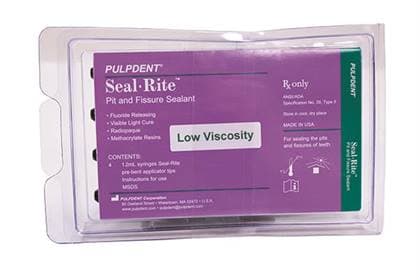 Pulpdent Seal-Rite Low Viscosity Pit & Fissure Sealant Kit, Off-White, 4 x 1.2 mL Syringes + 8 Applicator Tips, SEAL-LV thumbnail 7
