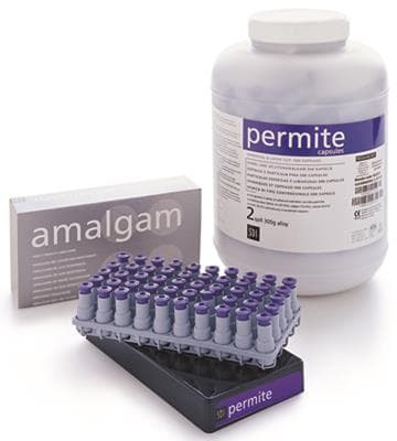 Permite Dispersed Phase Amalgam Capsules, 2 Spill, Regular Set, 600 mg, Purple/Gray, 500/Jar, 4022303 thumbnail 16
