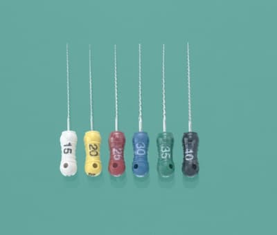 Miltex-Integra Hedstrom Endodontic Files, Size 20, 21mm, Pack of 6 - -20-21mm Hedstrom Files Ph (6) - Image 1