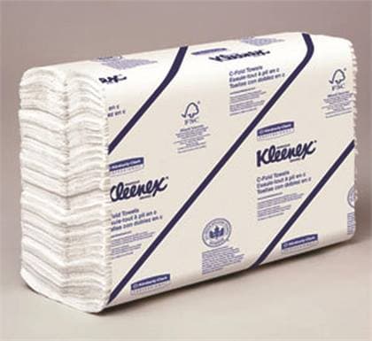 Kleenex C-Fold Towels, White, 10.1" x 13.15", 150 Sheets/Pkg, 16 Pkgs/Case (2400 Total), Kimberly-Clark Professional - KLEENEX C-FOLD TOWELS 2400/CS - Image 1