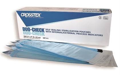 Crosstex Duo-Check Self-Seal Sterilization Pouches, 5.25" x 10", Blue Tint, 200/Box, SCM thumbnail 17