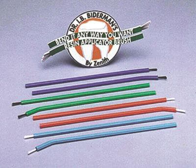 Zenith I.B. Brush Disposable Bendable Applicator Brushes, Fine (Sienna/Teal), 144/Box, #61910 thumbnail 4