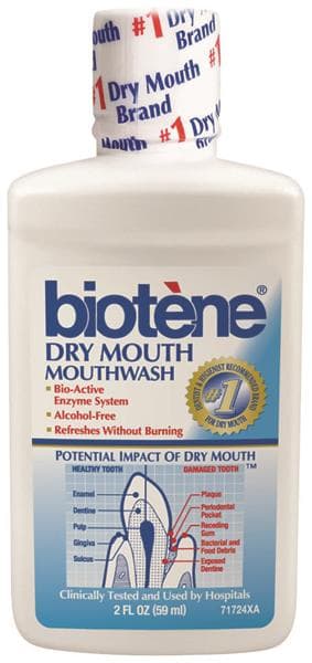 Biotene Dry Mouth Oral Rinse, Fresh Mint, Alcohol-Free, Fluoride-Free, 16 oz Bottle thumbnail 3