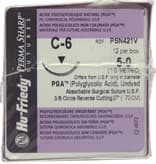 Hu-Friedy Perma Sharp PGA Absorbable Suture, 5-0, Undyed Braided, C-6 Needle, 3/8 Circle Reverse Cutting, 27", 12/Box, PSN421V thumbnail 10
