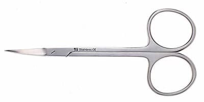 J&J Instruments Iris Scissors, 4.5" Curved, Stainless Steel, 22-1510 thumbnail 5