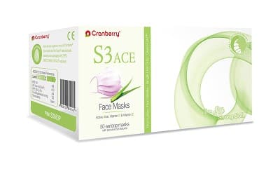 Cranberry S3 ACE Earloop Face Mask, ASTM Level 3, Pink, 50/Box, S3080P thumbnail 9