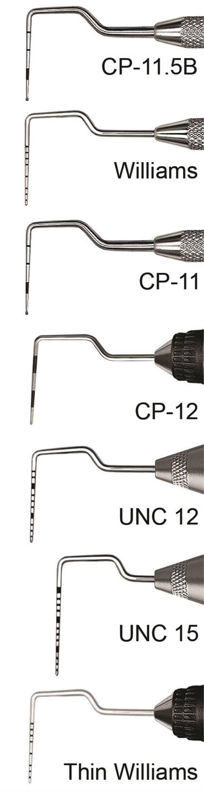 Hu-Friedy CP-12 Novatech Color-Coded Single-End Periodontal Probe, 3-6-9-12 mm, #30 Round Handle, PCPNT2 thumbnail 5