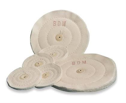 Buffalo Dental Muslin Buff Wheel, 4" x 42-Ply, Center Hole for Tapered Chuck, 1/Pk, 08030 thumbnail 8