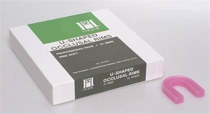 Hygenic U-Shaped Occlusal Rim Wax, Soft Pink, Recessed Base, 21/Pk, H04030 thumbnail 3