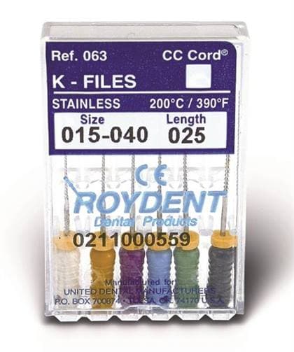 Roydent K-Type Files #30, 21mm, Pack of 6, Blue, 06321030R thumbnail 6