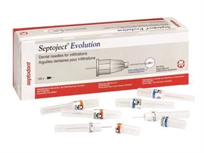 Septodont Septoject Evolution Dental Needle, 30 Gauge Short (25mm), Blue Hub, 100/Bx thumbnail 2
